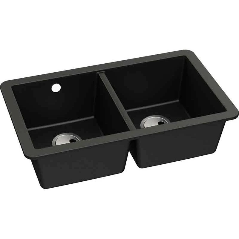 Abode Matrix 2 Bowl Granite Kitchen Sink - Black - AW3166 2 Abode Matrix 2 Bowl Granite Kitchen Sink - Black - AW3166 - Image 2