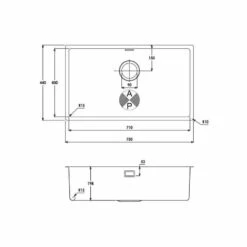 Abode Matrix Single Bowl Stainless Steel Kitchen Sink - AW5128 -Blanco Shop a w aw5128 2