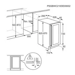 AEG AWUS020B5B Built Under 30cm Wine Cabinet - Black 15 AEG AWUS020B5B Built Under 30cm Wine Cabinet - Black -Blanco Shop aeg awus020b5b fitting dimensions