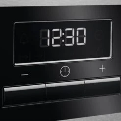 AEG DEB331010M Built-In Double Electric Oven - Stainless Steel -Blanco Shop aeg deb3331010m digital clock timer close up view