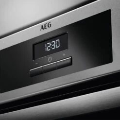 AEG DEB331010M Built-In Double Electric Oven - Stainless Steel -Blanco Shop aeg deb3331010m digital function display close up side view