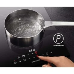AEG IPE84531FB 80cm Induction Hob - Black -Blanco Shop aeg ipe84531fb power boost feature touch function close up view