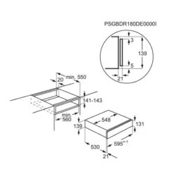 AEG KDE911424M 14cm Warming Drawer - Stainless Steel -Blanco Shop aeg kde911424m fitting dimensions