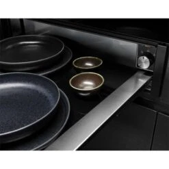 AEG KDK912924M 29cm Warming Drawer - Black -Blanco Shop aeg kdk912924m bowls plates on base side view