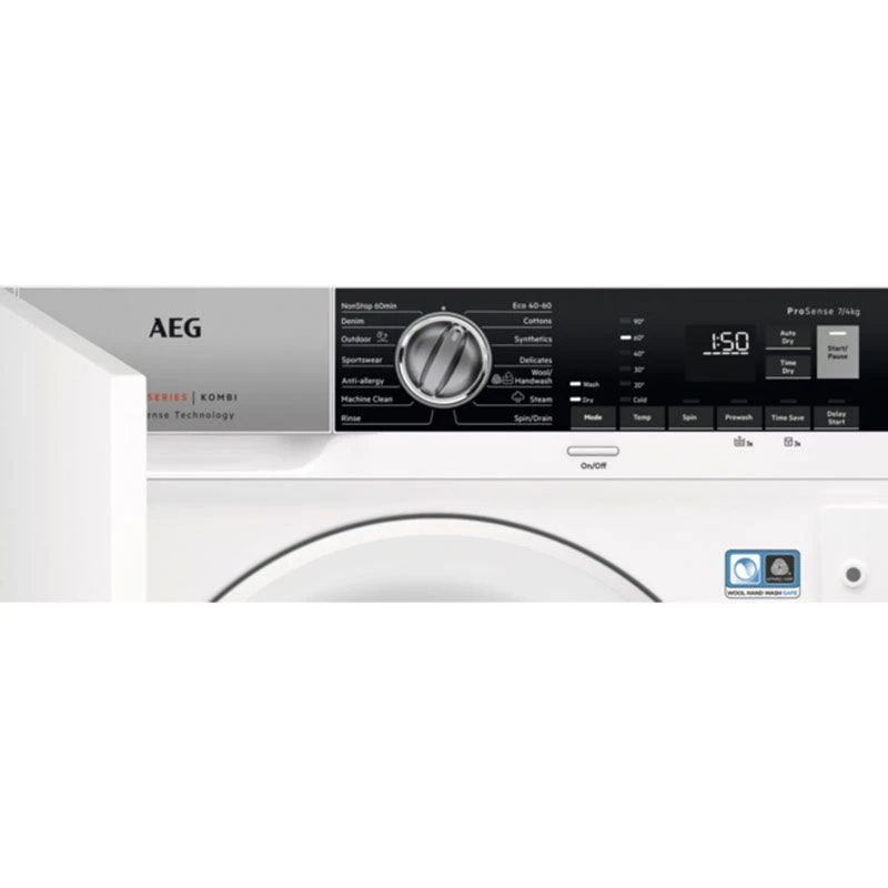 AEG L7WE7631BI Built-In 7kg/4kg 1600rpm Washer Dryer - White 4 AEG L7WE7631BI Built-In 7kg/4kg 1600rpm Washer Dryer - White - Image 4