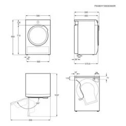 AEG T6DBG720N Free Standing 7kg Tumble Dryer - White -Blanco Shop aeg t6dbg720n installation dimensions