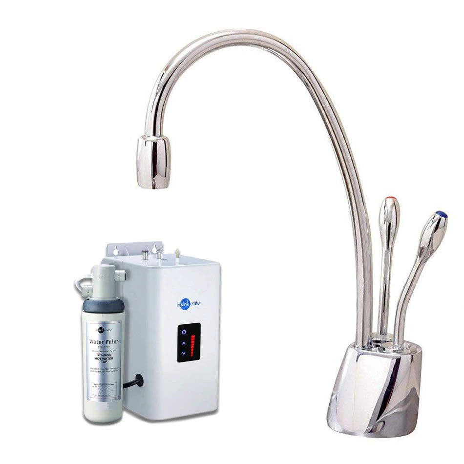 InSinkErator HC1100 Steaming Hot/Cold Kitchen Tap W/ NeoTank & Filter Pack - Chrome - 44318+45094 1 InSinkErator HC1100 Steaming Hot/Cold Kitchen Tap W/ NeoTank & Filter Pack - Chrome - 44318+45094