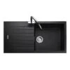 Rangemaster Andesite 1 Bowl Igneous Granite Kitchen Sink - Ash Black - AND1051AS/