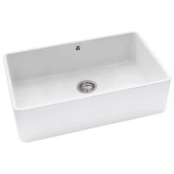 Abode Provincial Single Bowl Ceramic Kitchen Sink - White - AW1020 6 Abode Provincial Single Bowl Ceramic Kitchen Sink - White - AW1020 -Blanco Shop aw1020 1