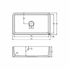 Abode Provincial Single Bowl Ceramic Kitchen Sink - White - AW1020 7 Abode Provincial Single Bowl Ceramic Kitchen Sink - White - AW1020 -Blanco Shop aw1020 2 1