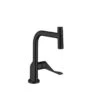 Hansgrohe AXOR Citterio Single Lever Kitchen Mixer Select 230 2jet With Pull-Out Spray - Matt Black - 39862670