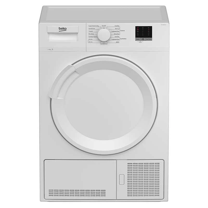 Beko DTLCE80051W Freestanding 8kg Condenser Tumble Dryer - White 1 Beko DTLCE80051W Freestanding 8kg Condenser Tumble Dryer - White