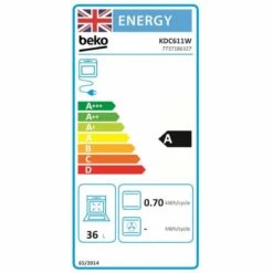 Beko KDC611W 60cm Electric Double Oven Ceramic Cooker - White -Blanco Shop b e beko kdc611w energy label 2