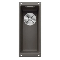Blanco SUBLINE 160-U Silgranit 1 Bowl Undermount Kitchen Sink With Manual InFino Waste - Volcano Grey - 526799