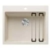Blanco ETAGON 6 Silgranit 1 Bowl Inset Kitchen Sink With Manual InFino Waste - Soft White - 527076