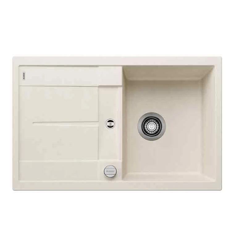 Blanco METRA 45 S Silgranit 1 Bowl Inset Reversible Kitchen Sink - Soft White - 527105 1 Blanco METRA 45 S Silgranit 1 Bowl Inset Reversible Kitchen Sink - Soft White - 527105