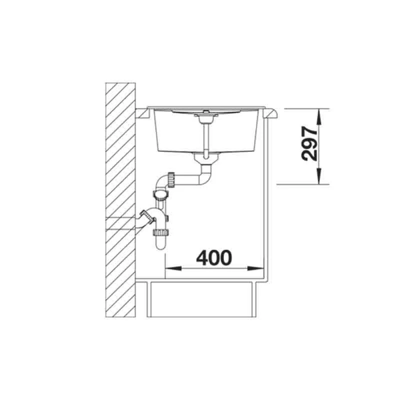 Blanco METRA 45 S Silgranit 1 Bowl Inset Reversible Kitchen Sink - Soft White - 527105 3 Blanco METRA 45 S Silgranit 1 Bowl Inset Reversible Kitchen Sink - Soft White - 527105 - Image 3