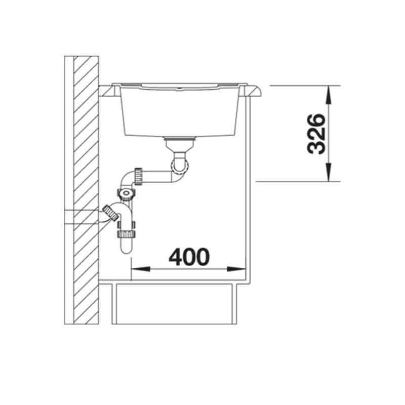 Blanco METRA 8 S Silgranit 1.5 Bowl Inset Reversible Kitchen Sink - Soft White - 527120 3 Blanco METRA 8 S Silgranit 1.5 Bowl Inset Reversible Kitchen Sink - Soft White - 527120 - Image 3