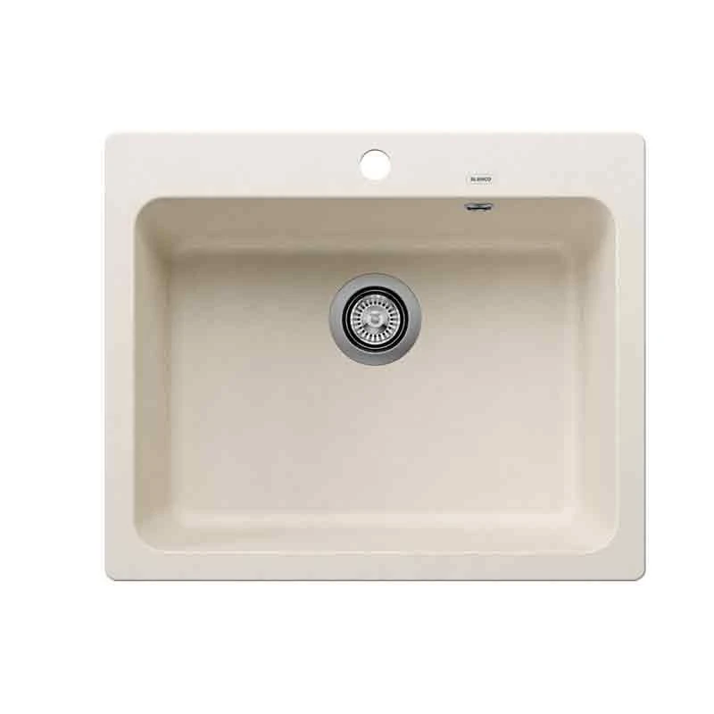 Blanco NAYA 6 Silgranit 1 Bowl Inset Kitchen Sink - Soft White - 527128 1 Blanco NAYA 6 Silgranit 1 Bowl Inset Kitchen Sink - Soft White - 527128
