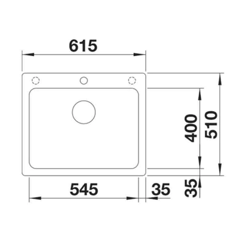 Blanco NAYA 6 Silgranit 1 Bowl Inset Kitchen Sink - Soft White - 527128 2 Blanco NAYA 6 Silgranit 1 Bowl Inset Kitchen Sink - Soft White - 527128 - Image 2