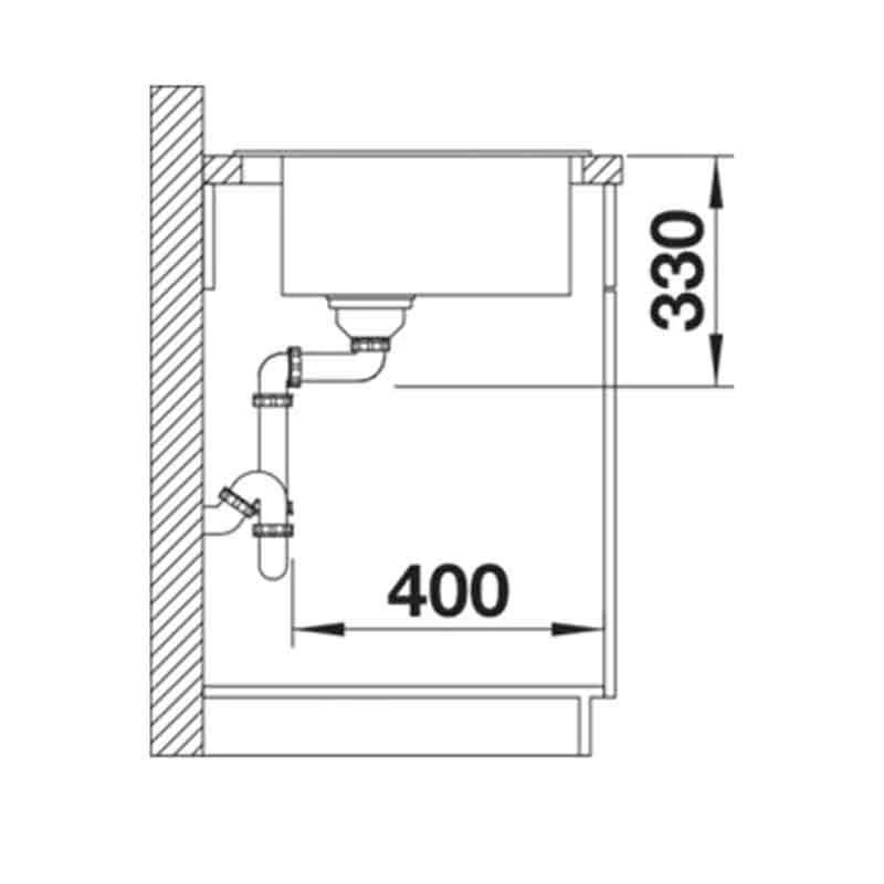 Blanco NAYA 6 Silgranit 1 Bowl Inset Kitchen Sink - Soft White - 527128 3 Blanco NAYA 6 Silgranit 1 Bowl Inset Kitchen Sink - Soft White - 527128 - Image 3
