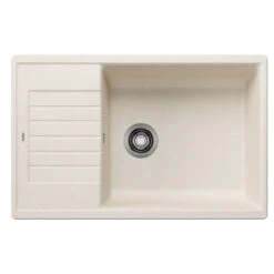 Blanco Zia XL 6 S Compact Silgranit 1 Bowl Inset Reversible Kitchen Sink - Soft White - 527214