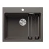 Blanco ETAGON 6 Silgranit 1 Bowl Inset Kitchen Sink With Manual InFino Waste - Volcano Grey - 527259