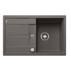 Blanco METRA 45 S Silgranit 1 Bowl Inset Reversible Kitchen Sink - Volcano Grey - 527288