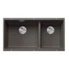Blanco SUBLINE 480/320-U LH Silgranit 2 Bowl Undermount Kitchen Sink With Manual InFino Waste - Volcano Grey - 527351
