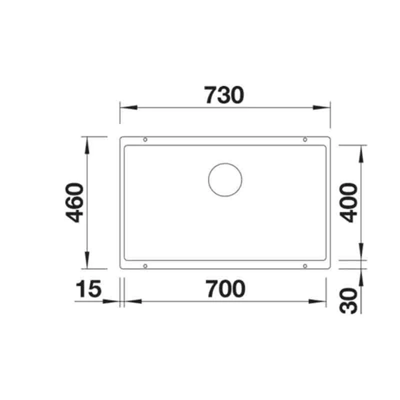 Blanco SUBLINE 700-U Silgranit 1 Bowl Undermount Kitchen Sink With Manual InFino Waste - Volcano Grey - 527356 2 Blanco SUBLINE 700-U Silgranit 1 Bowl Undermount Kitchen Sink With Manual InFino Waste - Volcano Grey - 527356 - Image 2