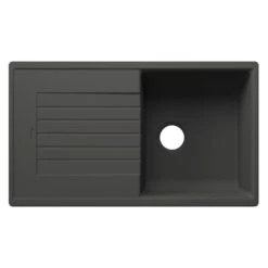 Blanco Zia 5 S Silgranit 1 Bowl Inset Reversible Kitchen Sink - Volcano Grey - 527387