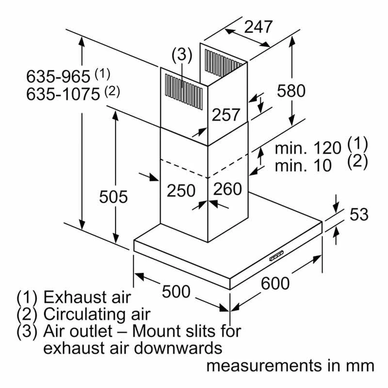 Bosch Series 2 DWB64BC50B 60cm Chimney Cooker Hood - Brushed Steel 6 Bosch Series 2 DWB64BC50B 60cm Chimney Cooker Hood - Brushed Steel - Image 6