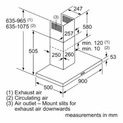 Bosch Series 2 DWB94BC50B 90cm Chimney Cooker Hood - Brushed Steel 11 Bosch Series 2 DWB94BC50B 90cm Chimney Cooker Hood - Brushed Steel -Blanco Shop b o bosch dwb94bc50b dims