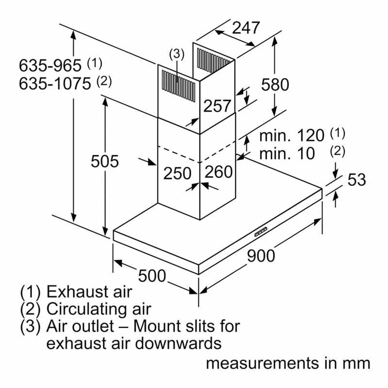 Bosch Series 2 DWB94BC50B 90cm Chimney Cooker Hood - Brushed Steel 6 Bosch Series 2 DWB94BC50B 90cm Chimney Cooker Hood - Brushed Steel - Image 6