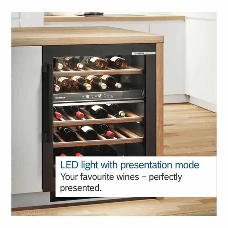 Bosch Series 6 KUW21AHG0G Built-Under 60cm Wine Cooler - Black 6 Bosch Series 6 KUW21AHG0G Built-Under 60cm Wine Cooler - Black - Image 6