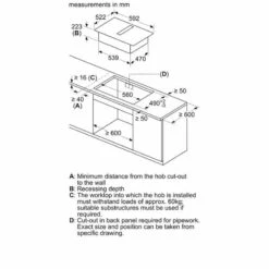 Bosch Series 4 PIE611B15E 60cm Venting Induction Hob - Black Glass 9 Bosch Series 4 PIE611B15E 60cm Venting Induction Hob - Black Glass -Blanco Shop b o bosch pie611b15e dims