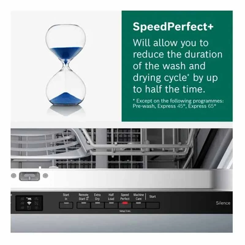 Bosch Series 2 SMV2ITX22G Built-In 12 Place 60cm Dishwasher With Home Connect - White 9 Bosch Series 2 SMV2ITX22G Built-In 12 Place 60cm Dishwasher With Home Connect - White - Image 9