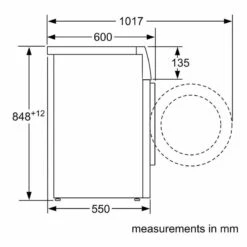 Bosch Series 4 WAN28081GB Free-Standing 7kg 1400rpm Washing Machine - White -Blanco Shop b o bosch wan28081gb dims 2