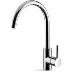 Prima+ Riace Single Lever Round Mixer Kitchen Tap - Chrome - BPR504