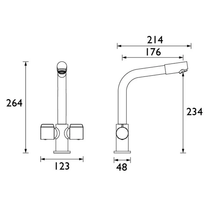 Bristan Pinnacle Monobloc Kitchen Mixer Tap - Chrome - PI SNK C 2 Bristan Pinnacle Monobloc Kitchen Mixer Tap - Chrome - PI SNK C - Image 2