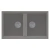 Reginox BEST 450 Elleci Granite 2 Bowl Kitchen Sink - Metaltek Titanium - BEST 450 TT