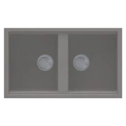 Reginox BEST 450 Elleci Granite 2 Bowl Kitchen Sink - Metaltek Titanium - BEST 450 TT