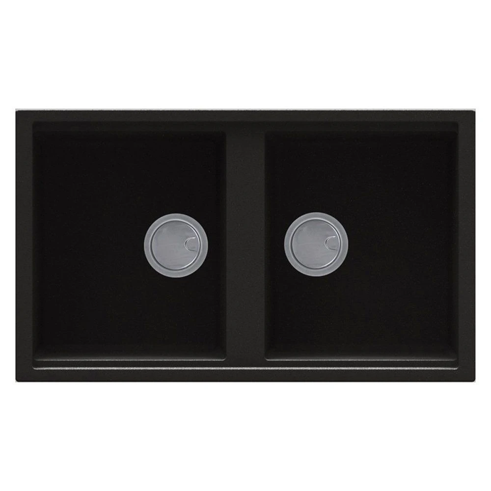 Reginox BEST 450 Elleci Granite 2 Bowl Kitchen Sink - Metaltek Black - BEST 450 B 1 Reginox BEST 450 Elleci Granite 2 Bowl Kitchen Sink - Metaltek Black - BEST 450 B