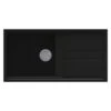 Reginox BEST 480 Elleci Granite 1 Bowl Kitchen Sink - Reversible Metaltek Black - BEST 480 B