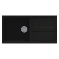 Reginox BEST 480 Elleci Granite 1 Bowl Kitchen Sink - Reversible Metaltek Black - BEST 480 B