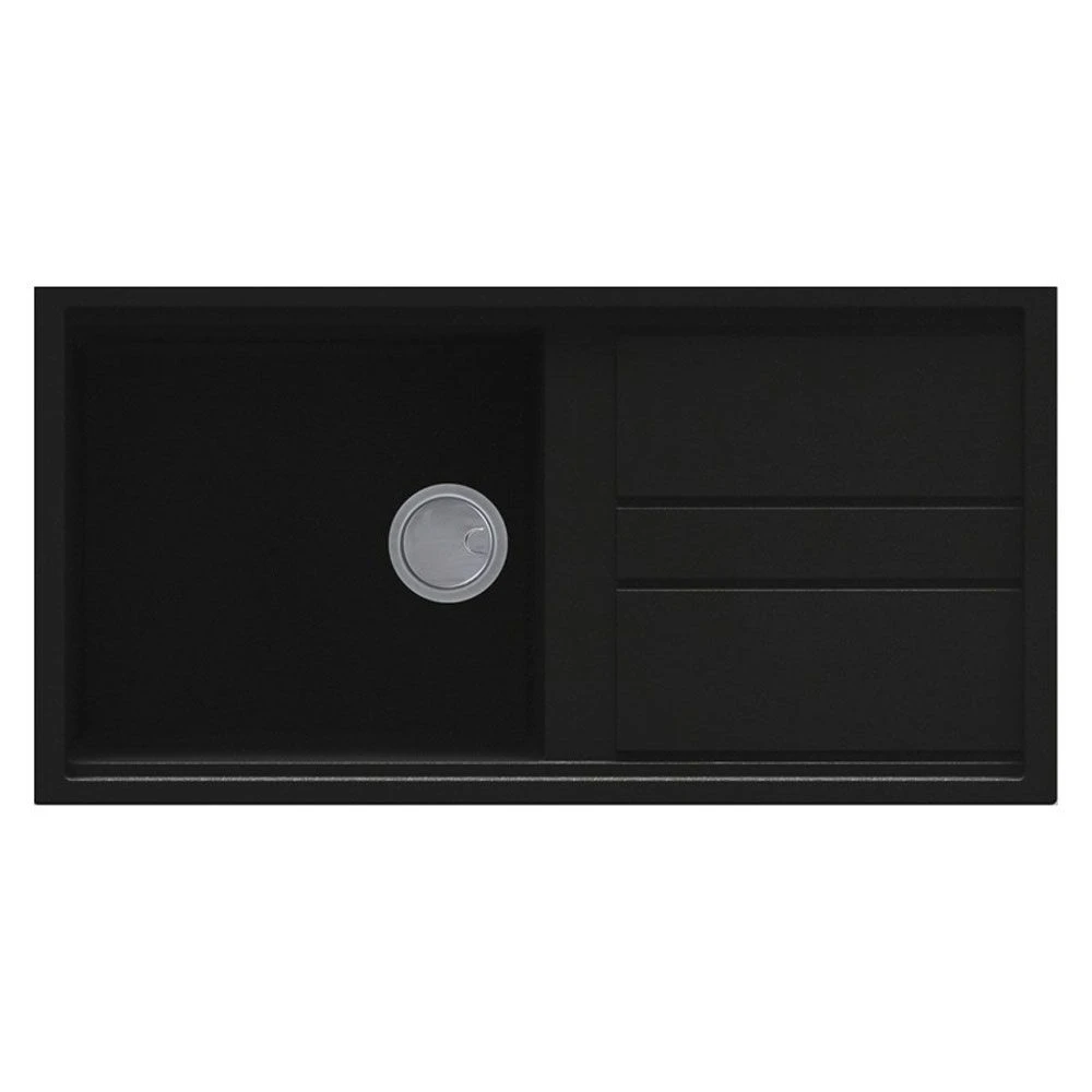 Reginox BEST 480 Elleci Granite 1 Bowl Kitchen Sink - Reversible Metaltek Black - BEST 480 B 1 Reginox BEST 480 Elleci Granite 1 Bowl Kitchen Sink - Reversible Metaltek Black - BEST 480 B