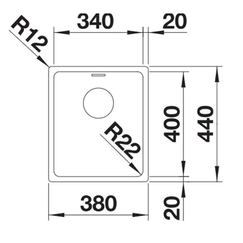 Blanco ANDANO 340-IF 1 Bowl Stainless Steel Kitchen Sink With Manual InFino Drain System - Satin Polish - 522953 2 Blanco ANDANO 340-IF 1 Bowl Stainless Steel Kitchen Sink With Manual InFino Drain System - Satin Polish - 522953 - Image 2