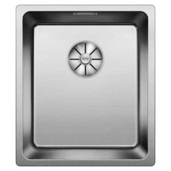 Blanco ANDANO 340-IF 1 Bowl Stainless Steel Kitchen Sink With Manual InFino Drain System - Satin Polish - 522953