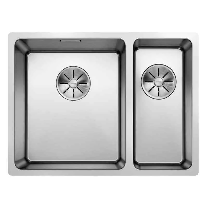 Blanco ANDANO 340/180-U 1.5 Bowl Stainless Steel Bowl Kitchen Sink With Manual InFino Drain System - Satin Polish - 522979 2 Blanco ANDANO 340/180-U 1.5 Bowl Stainless Steel Bowl Kitchen Sink With Manual InFino Drain System - Satin Polish - 522979 - Image 2