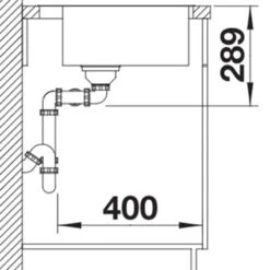 Blanco Andano 400/400-If/A 2 Bowl Stainless Steel Sink Reversible - 525249 7 Blanco Andano 400/400-If/A 2 Bowl Stainless Steel Sink Reversible - 525249 -Blanco Shop blanco andano 525249 dimensions 1 1